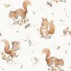 124 SquirrelsIvory 20x20cm
