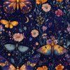 Night Garden Seamless Pattern