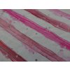 Bavlněný úplet 180g - růžové proužky