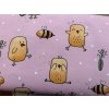 Bavlněný úplet "Puffin" 210g - Kuřátka pro holky