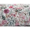 Bavlněný úplet "Puffin" 210g - Pivoňky