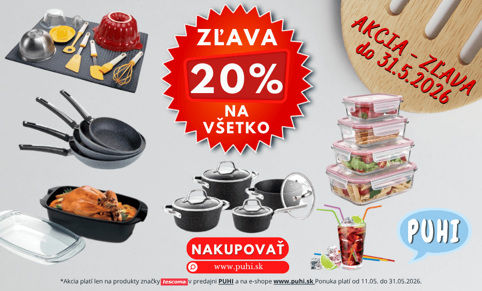 Zľava -20% na všetky produkty Tescoma | Puhi.sk