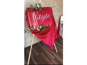 cedule Vítejte průhledná s bílou