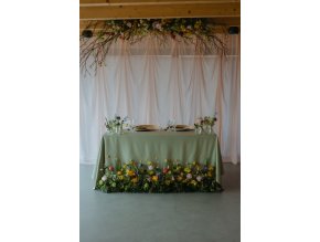 ubrus eukalyptově zelený/sage green, 275x140cm, vyžehlený