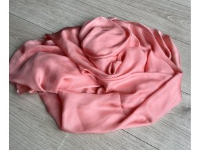 běhoun saténový hedvábný šifon korálový 3,5m