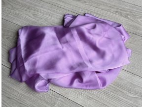 běhoun saténový hedevábný šifon lila 3,5m