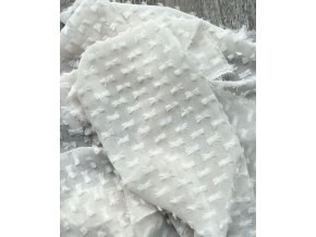 běhoun šifon smetanový s mašličkami boho romantic (3,5m, 7m)