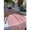 běhoun krepšifon pudrově růžový s jemnými třpytkami 3,3m