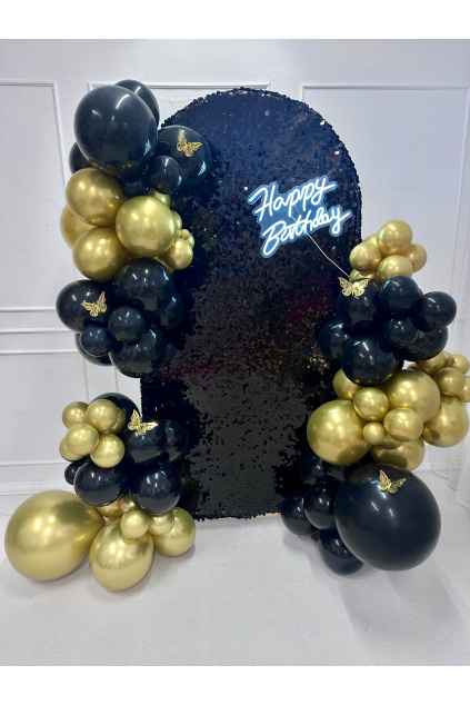 Narozeninová výzdoba Prostějov a Olomouc , zlato černá párty