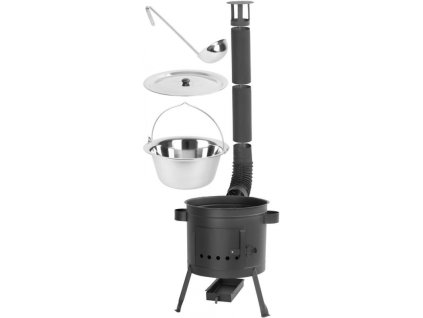 Souprava kotlíková, komplet,kotlík, s naběračkou, poklicí a vařečkou
