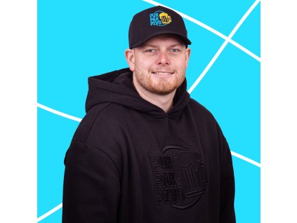 mikina black 3D 1 blue