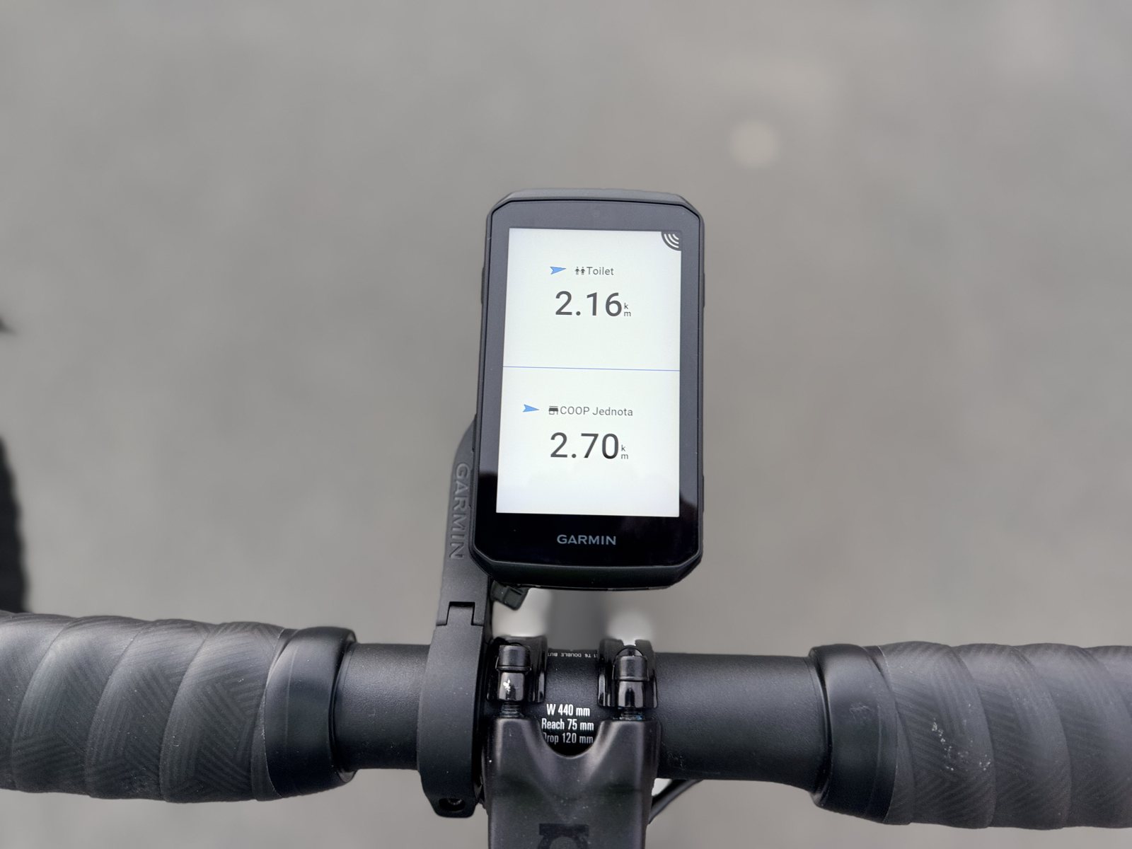 Jízdní data na displeji Garmin Edge 1060