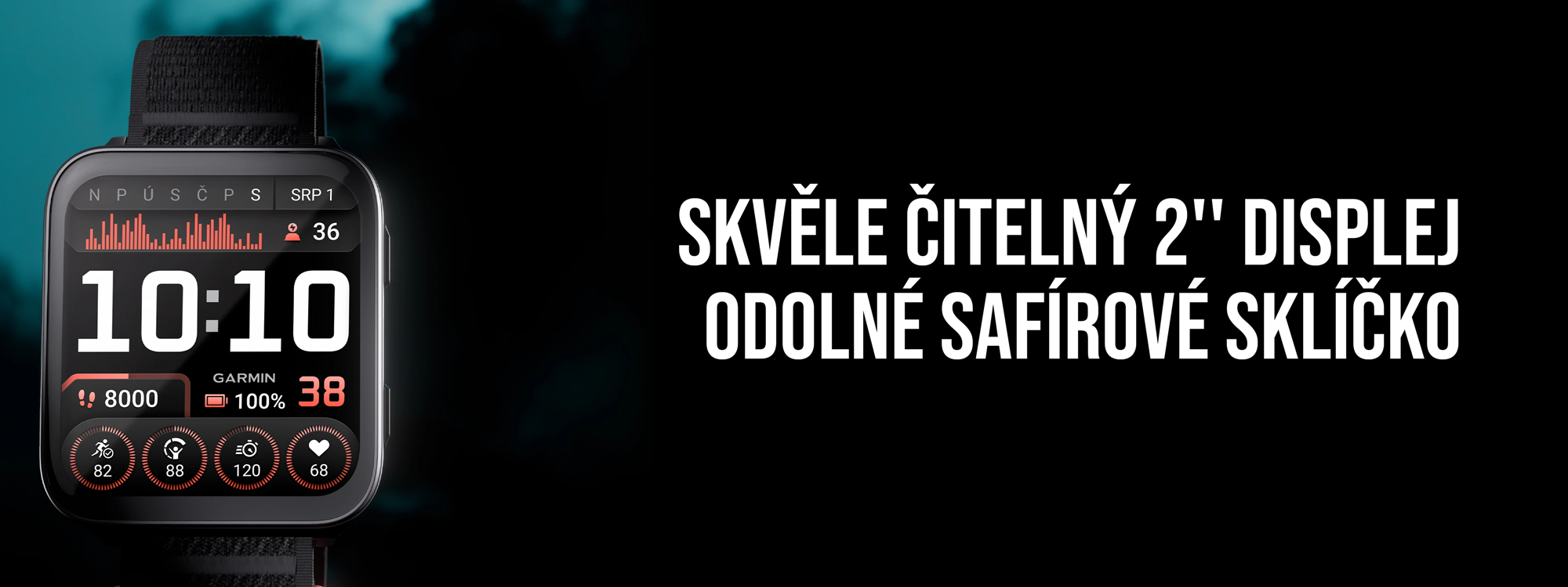SKVĚLE ČITELNÝ 2″ DISPLEJ | ODOLNÉ SAFÍROVÉ SKLÍČKO