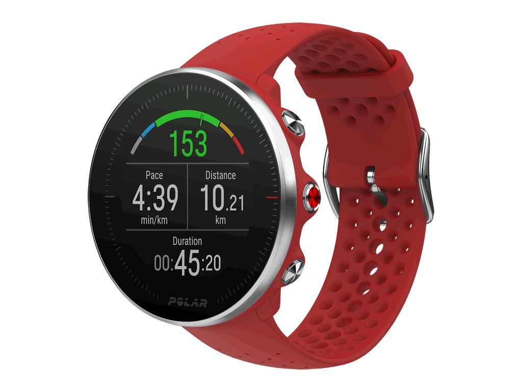 POLAR VANTAGE M - červená  Produkt z CZ distribuce s ovládáním v ČJ + tvrzené sklo na displej ZDARMA