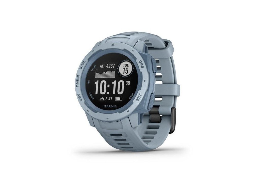 Garmin Instinct Light Blue Optic Produkt z CZ distribuce s ovladanim v J tvrzene sklo na displej ZDARMA Pulsmetry.cz