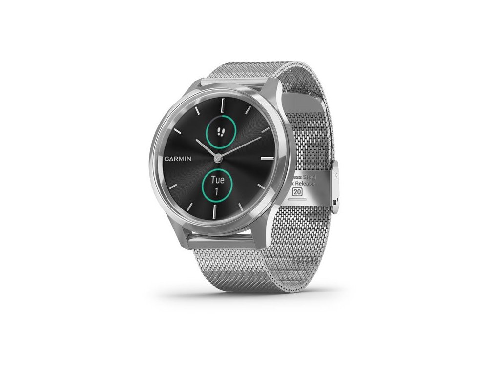 Garmin Vivomove Luxe, Silver/Silver Milanese Band Produkt z CZ