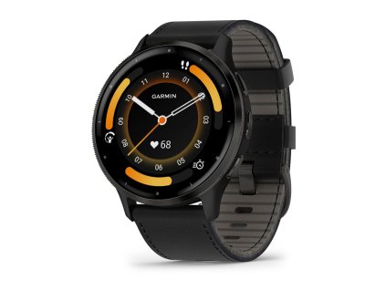 Garmin Venu 3  Slate/Black, Black Leather band