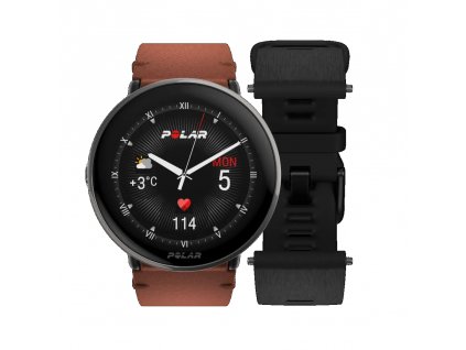 Polar Ignite 3 Titanium  Kožený řemínek