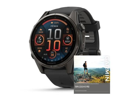 Garmin Fenix 8 Amoled Sapphire 43 mm  Carbon Grey + dárek