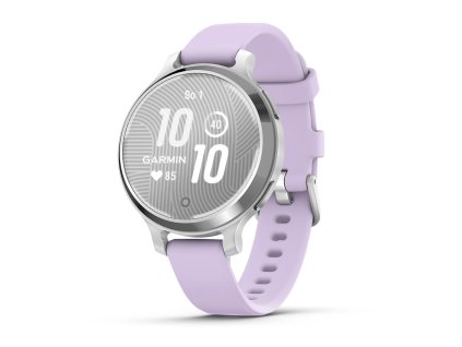 Garmin Lily 2 Active  Silver / Purple Jasmine Silicone Band