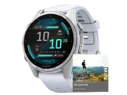 Garmin Fenix 8 Amoled 43 mm  Silver / Whitestone + dárek