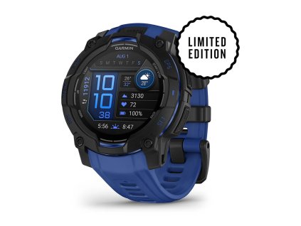 Garmin Instinct 3 Amoled 45 mm  Black s Bolt Blue / Black páskem