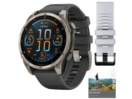 garmin fenix 8 amoled sapphire 47 mm titanium graphite whitestone set