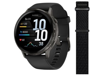 garmin venu 4 45 mm black reminek slate grey black