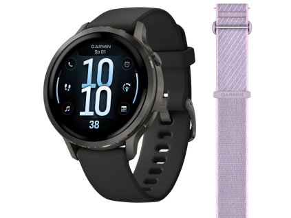 garmin venu 4 41 mm black reminek light purple