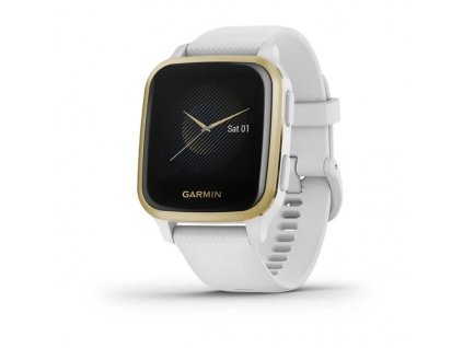 Garmin Venu Sq  Light Gold / White Band