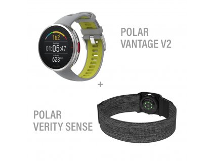 SET POLAR: VANTAGE V2, šedá + Verity Sense