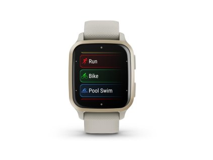 Garmin Venu Sq 2 Music Edition, Cream Gold / French Grey silicone band