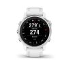 Garmin fenix6S Glass, Silver/White Band  Produkt z CZ distribuce s ovládáním v ČJ + tvrzené sklo na displej ZDARMA