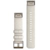 Řemínek Garmin QuickFit 20, Cream Heathered Nylon/Soft Gold