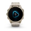 Garmin Fenix 8 Amoled Sapphire 43 mm  Sapphire, Soft Gold / Limestone s koženým řemínkem