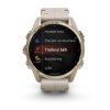 Garmin Fenix 8 Amoled Sapphire 43 mm  Sapphire, Soft Gold / Limestone s koženým řemínkem