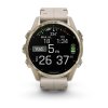 Garmin Fenix 8 Amoled Sapphire 43 mm  Sapphire, Soft Gold / Limestone s koženým řemínkem