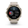 Garmin Fenix 8 Amoled Sapphire 43 mm  Sapphire, Soft Gold / Limestone s koženým řemínkem