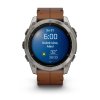 Garmin Fenix 8 Amoled Sapphire Titanium 51 mm  Brown Leather Band