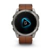 Garmin Fenix 8 Amoled Sapphire Titanium 51 mm  Brown Leather Band