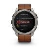 Garmin Fenix 8 Amoled Sapphire Titanium 51 mm  Brown Leather Band