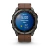 Garmin Fenix 8 Pro Amoled Sapphire Titanium 51 mm  Carbon grey DLC titanium s Chestnut koženým řemínkem