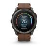 Garmin Fenix 8 Pro Amoled Sapphire Titanium 51 mm  Carbon grey DLC titanium s Chestnut koženým řemínkem