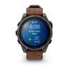 Garmin Fenix 8 Pro Amoled Sapphire Titanium 47 mm  Carbon grey DLC titanium s Chestnut koženým řemínkem