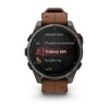Garmin Fenix 8 Pro Amoled Sapphire Titanium 47 mm  Carbon grey DLC titanium s Chestnut koženým řemínkem