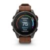 Garmin Fenix 8 Pro Amoled Sapphire Titanium 47 mm  Carbon grey DLC titanium s Chestnut koženým řemínkem