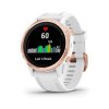 Garmin fenix6S PRO Glass, RoseGold/White Band (MAP/Music)  Produkt z CZ distribuce s ovládáním v ČJ + tvrzené sklo na displej ZDARMA