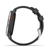 Garmin Approach S44  Hliníková luneta Silver, silikonový řemínek Black