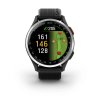Garmin Approach S44  Hliníková luneta Silver, silikonový řemínek Black