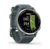 Garmin Approach S44  Hliníková luneta Silver, silikonový řemínek Twilight